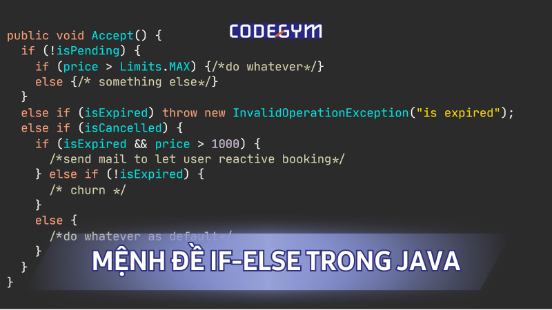 Mệnh đề if-else trong Java