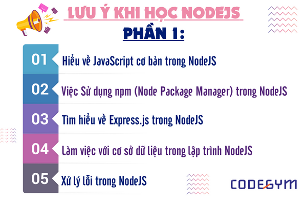 Những lưu ý khi học NodeJS