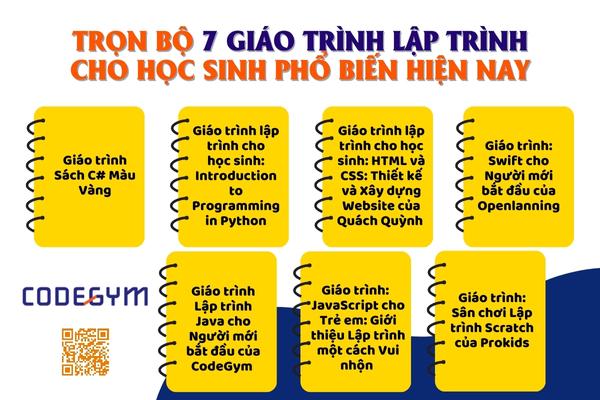 Giáo trình lập trình cho học sinh phổ biến hiện nay