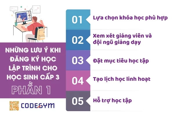 Những lưu ý khi đăng ký học lập trình cho học sinh cấp 3